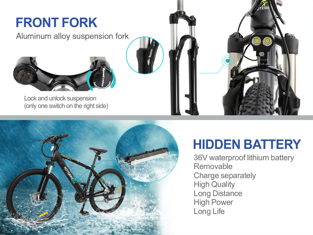 26 Electric Mountain Bike – 350W Motor, 50-Mile Range, Hidden Battery Design 1 26 Electric Mountain Bike – 350W Motor, 50-Mile Range, Hidden Battery Design - Mountain Electric Bike - 1