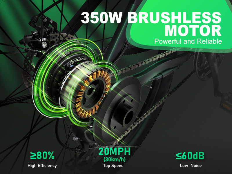 HOTEBIKE 26 Electric Mountain Bike for Adults – 36V 350W Brushless Motor, 30-50 Mile Range, Shimano 21-Speed & Removable Battery 2 HOTEBIKE 26 Electric Mountain Bike for Adults – 36V 350W Brushless Motor, 30-50 Mile Range, Shimano 21-Speed & Removable Battery - Electric Bike Europe - 2
