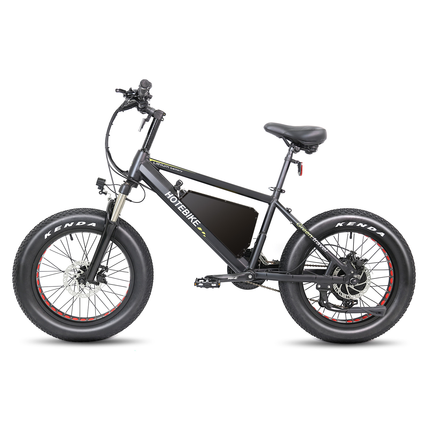 HOTEBIKE 20インチ・ファットタイヤ電動自転車 – 750Wモーター、48V 20Ahバッテリー、75マイル航続距離