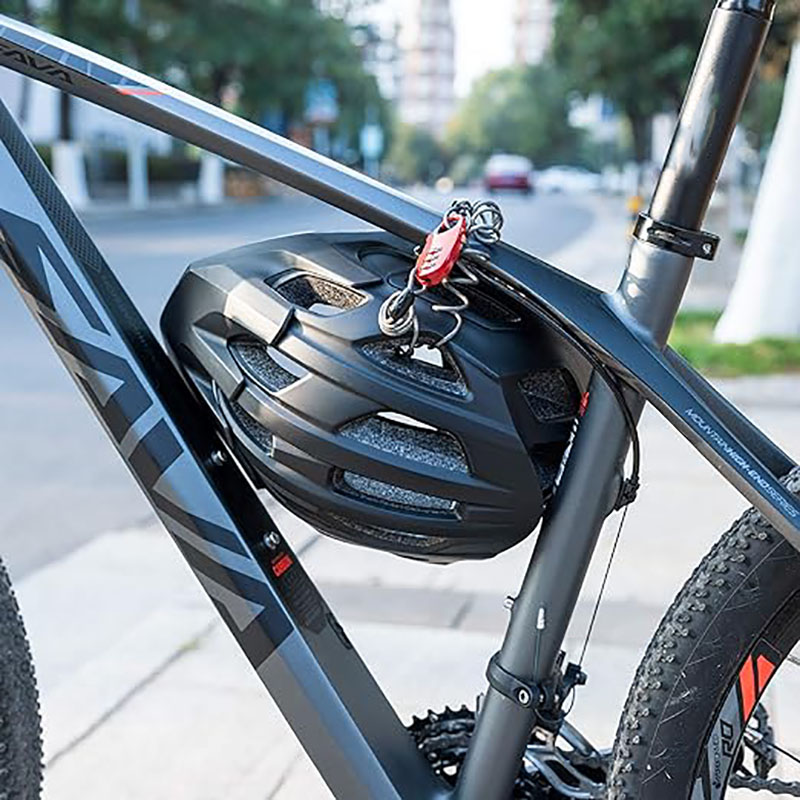 Mini Anti-Theft Bike Cable Lock – Portable 3-Digit Resettable Combination Lock for Helmet, Luggage, and Bicycle Security - Bike Lock - 7